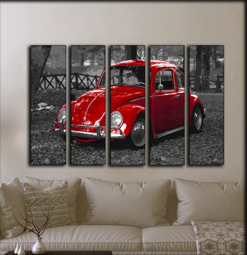 Vintage Volkswagen VW Beetle Bug Wall Art Decor Picture Etsy