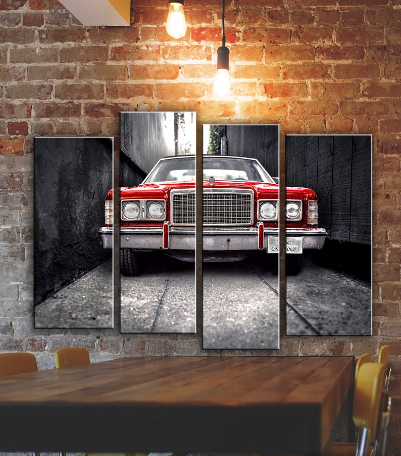 Big Set Old Car Wall Art Decor Picture Painting Poster Print Etsy