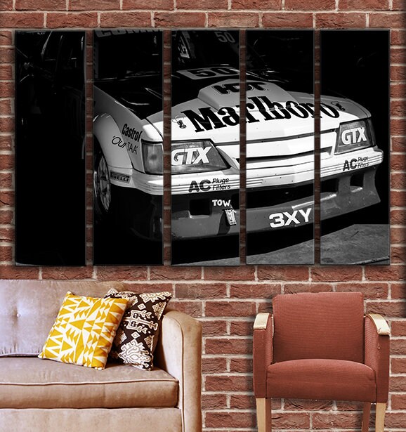 Large Racing Car Wall Art Picture Painting on Canvas Panels Etsy