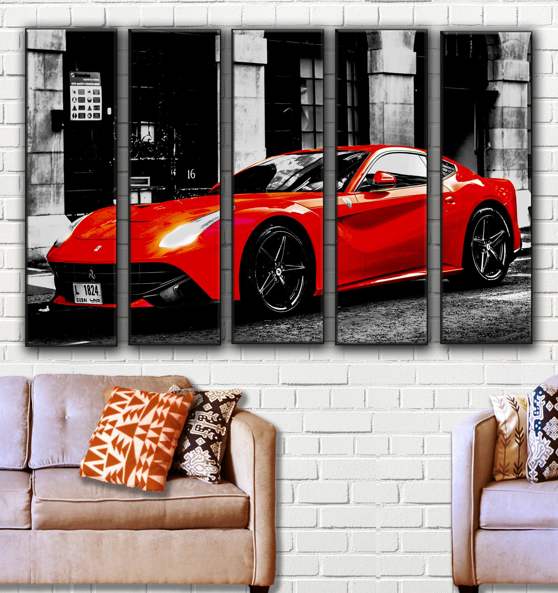 Car Wall Art Decor / Car Picture Car Painting / Car V12 Etsy