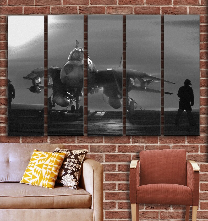 Jet Fighter Aircraft Wall Art Decor Picture Painting Poster Etsy