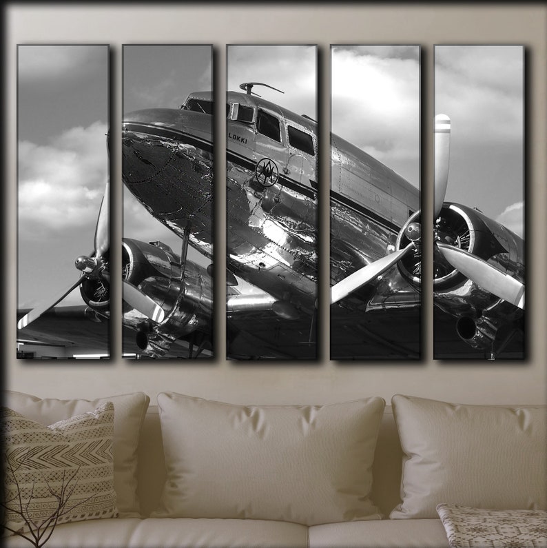 Aircraft Wall Art Airplane Plane Engine Canvas Turbine Print Poster Painting Decor