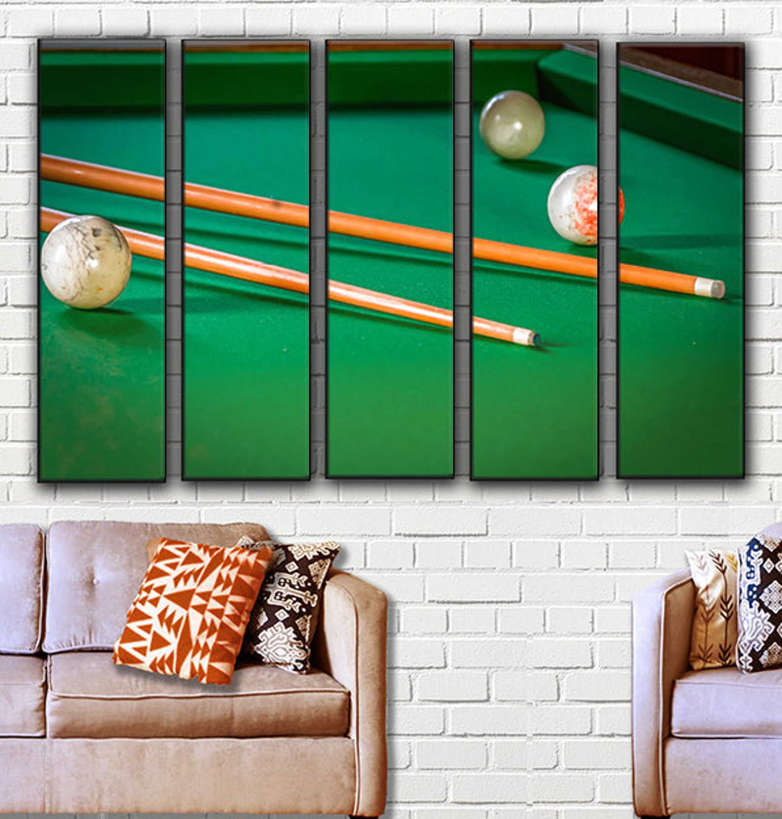 Big Set Billiard Wall Art Decor Picture Painting Poster Print Etsy