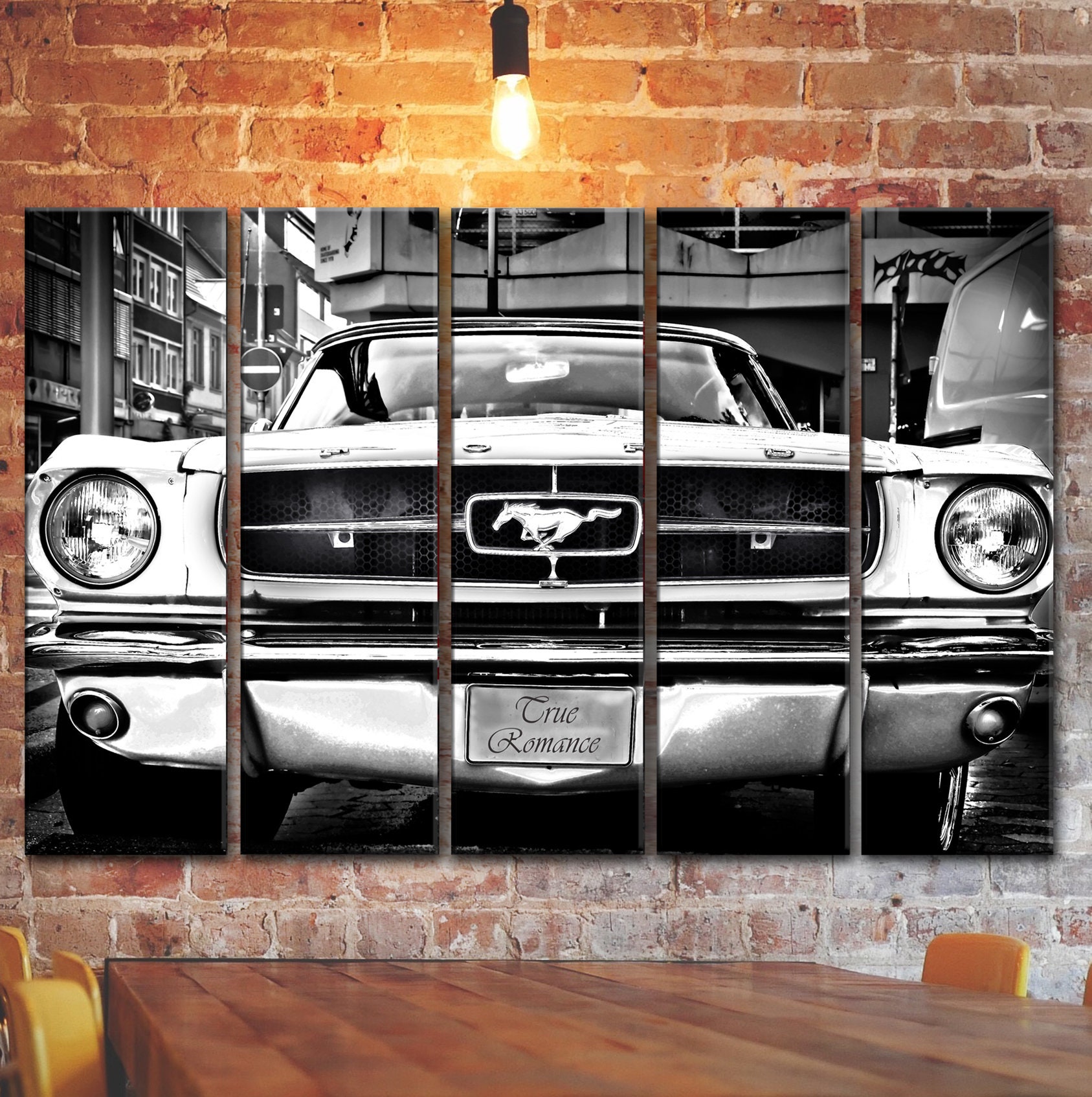 Great Audi Car Gift! Custom Car Art Engraved on Metal Acrylic or Wood Ford Mustang 1964 Convertible Laser Engraved Wall Art Sign