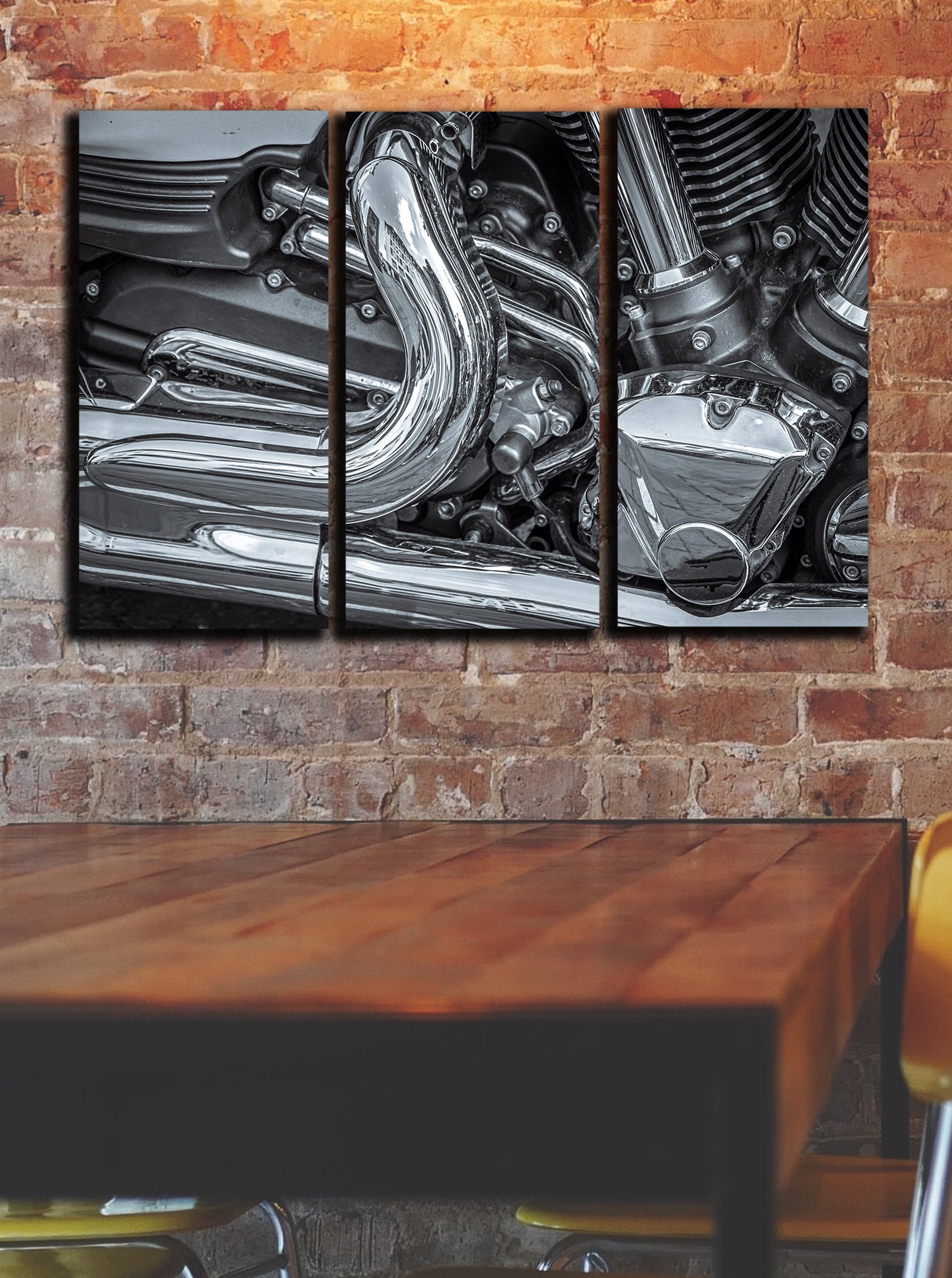 Motor bike engine Wall Art Decor Motorbike Parts Canvas Etsy