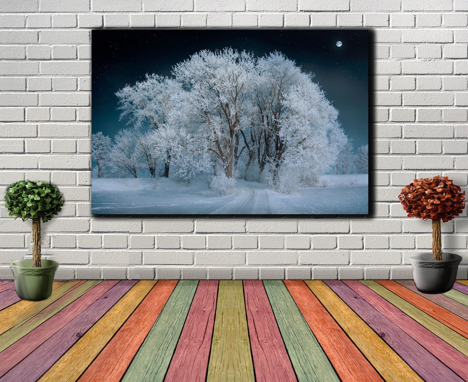 1 Piece Winter Wall Art Decor Winter Canvas Picture Print Etsy