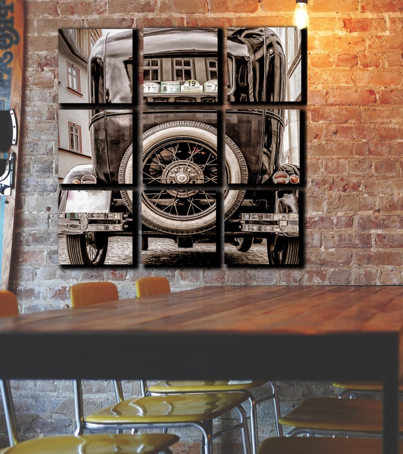 Big Set Antique Car Oldtimer Wall Art Decor Picture Painting | Etsy