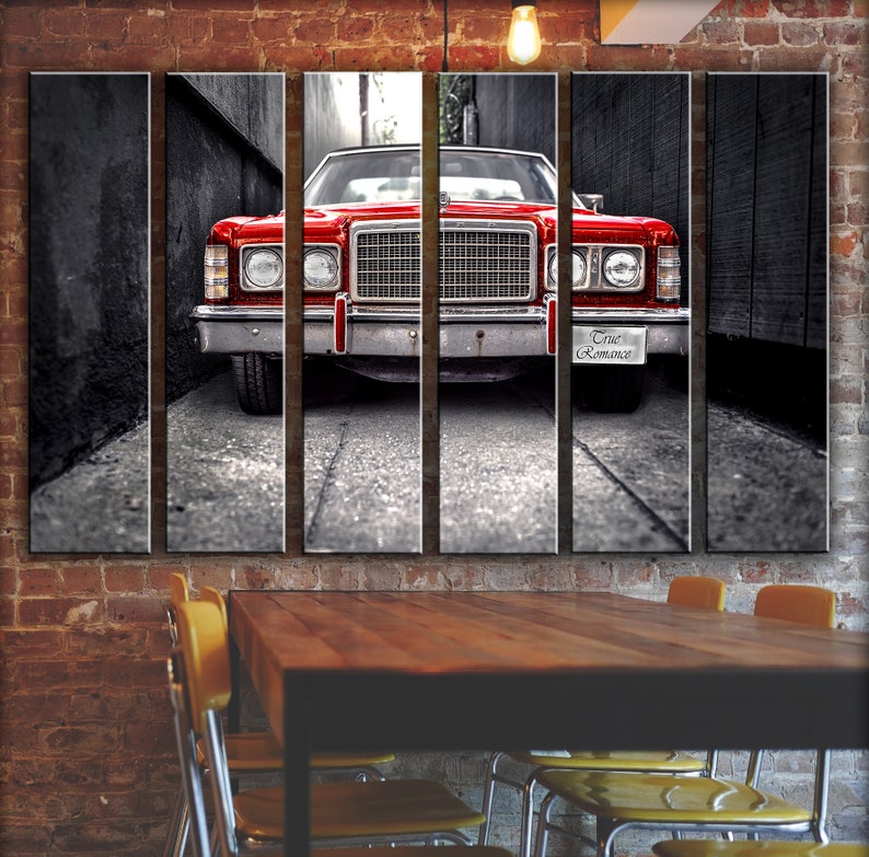 Big Set Old Car Wall Art Decor Picture Painting Poster Print Etsy