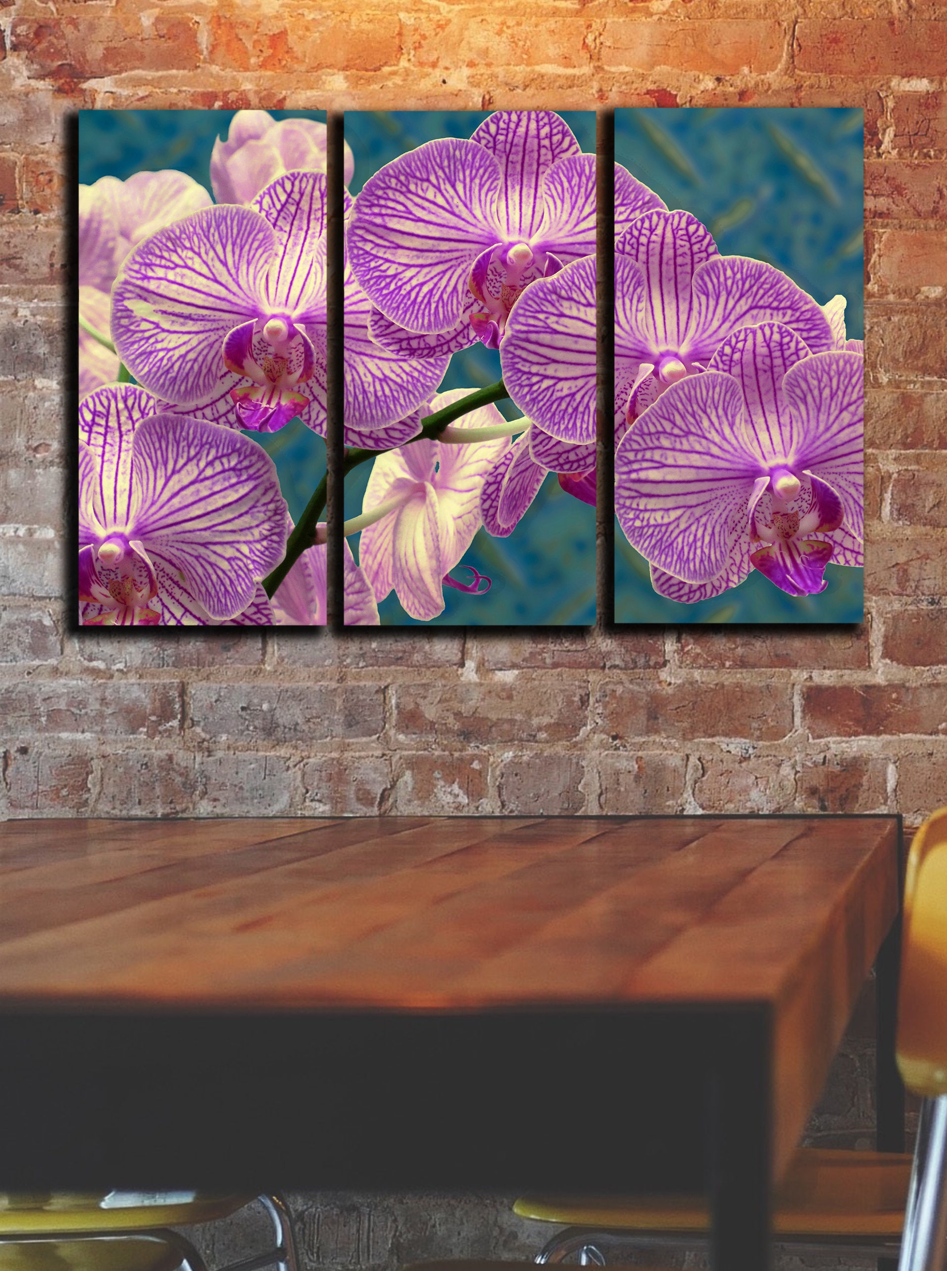 Orchid Wall Art Decor Beautiful orchid Canvas Picture Print Etsy