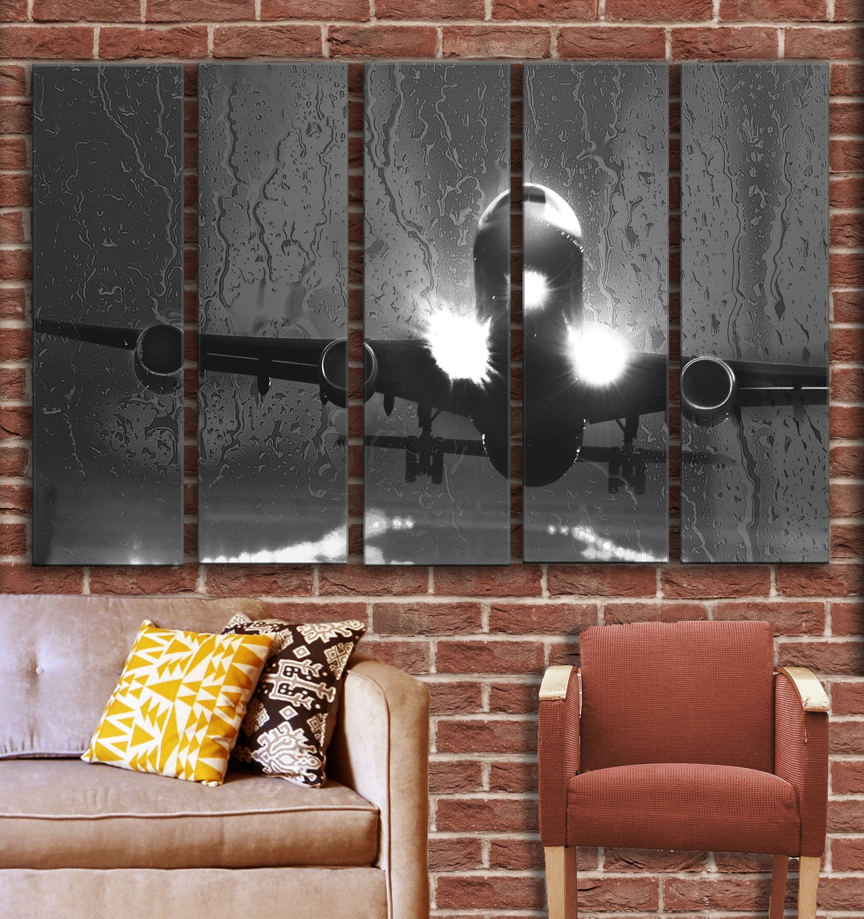 Large Airplane Tough Landing Wall Art Picture Painting on Etsy