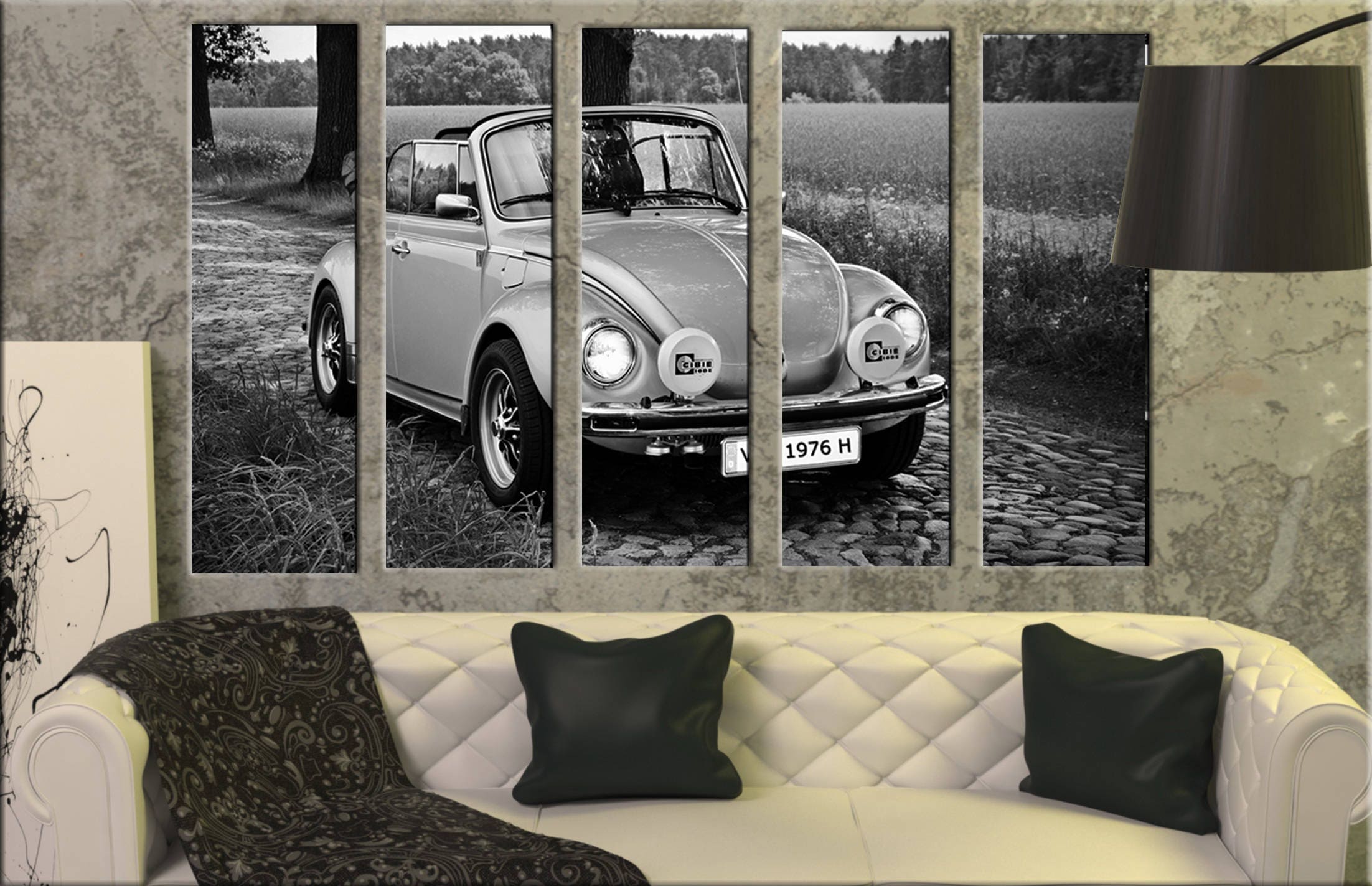Volkswagen VW Wall Art Beetle Bug Wall Canvas Art Vintage Car Etsy