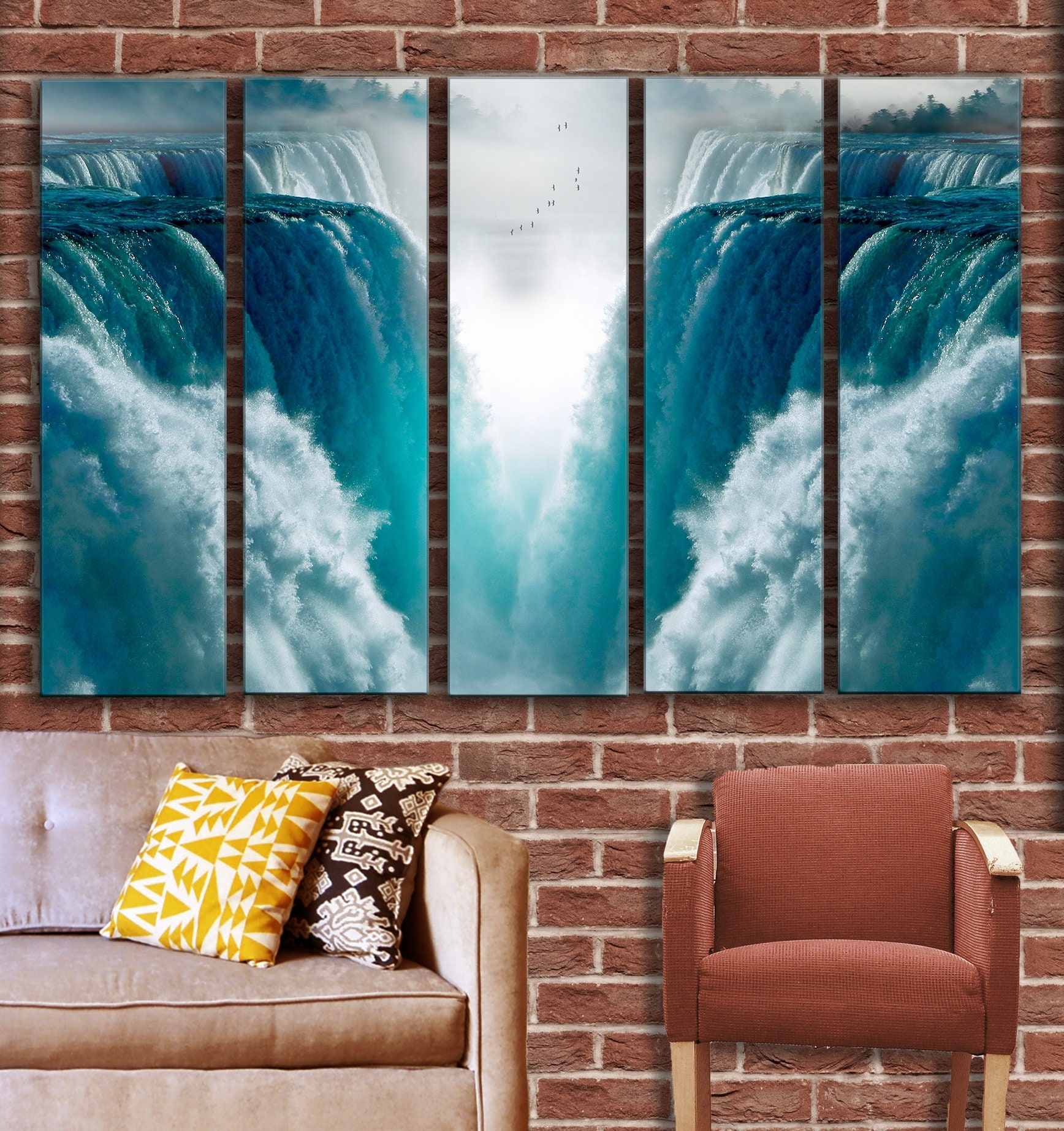 Waterfall Wall Art Decor Picture Painting Poster Print on Etsy