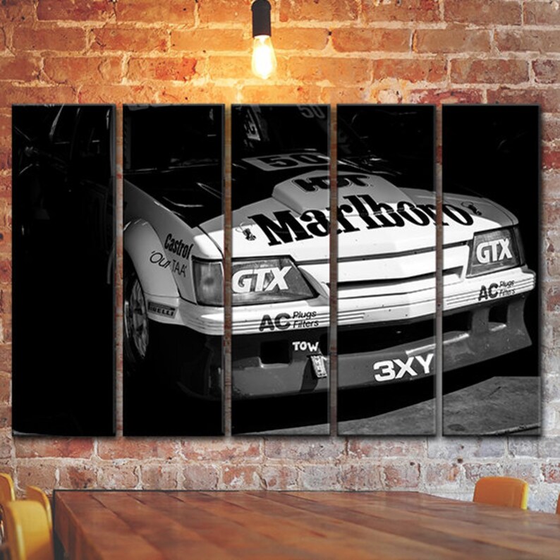 Large Racing Car Wall Art Picture Painting on Canvas Panels Etsy