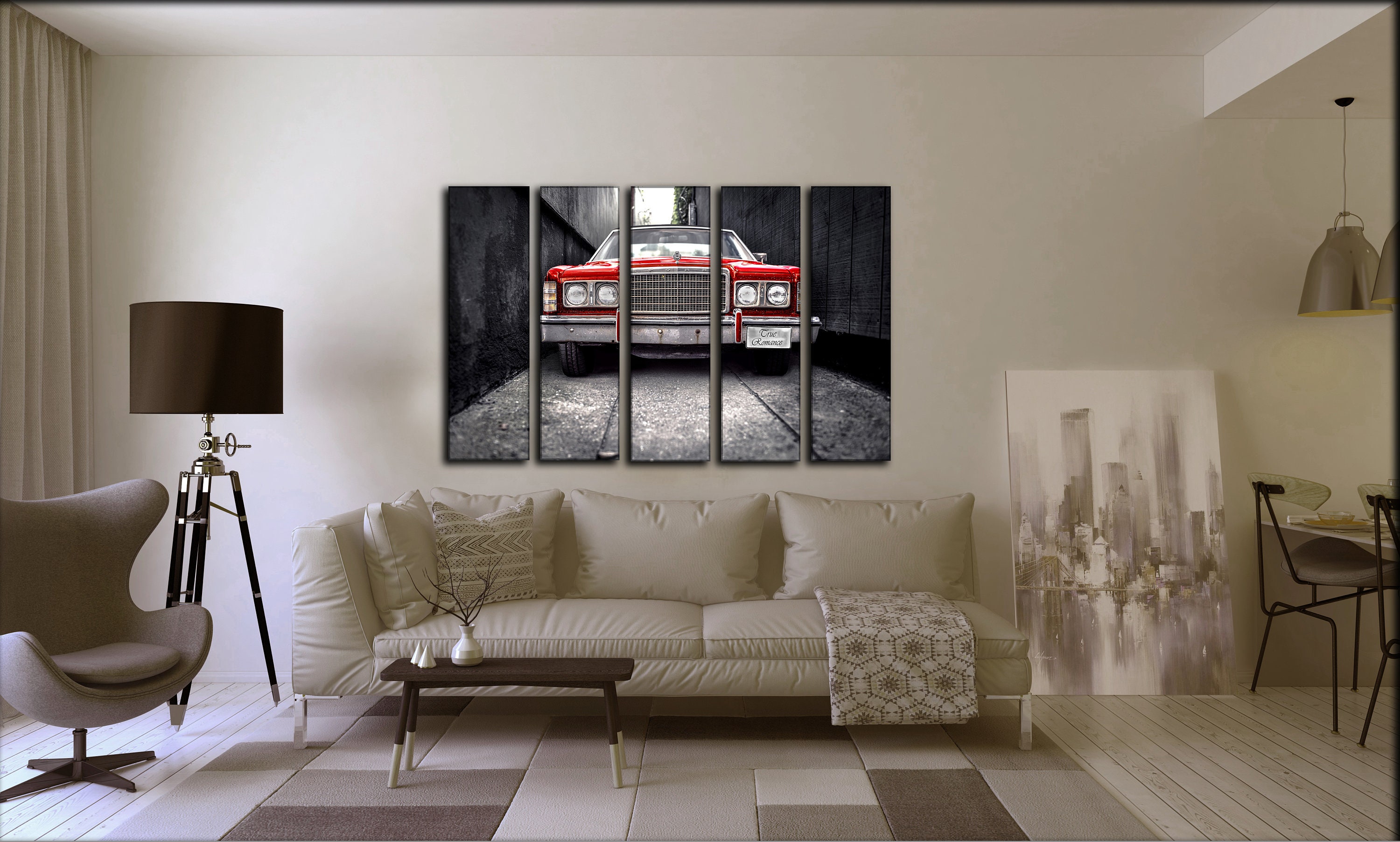 Big Set Old Car Wall Art Decor Picture Painting Poster Print Etsy