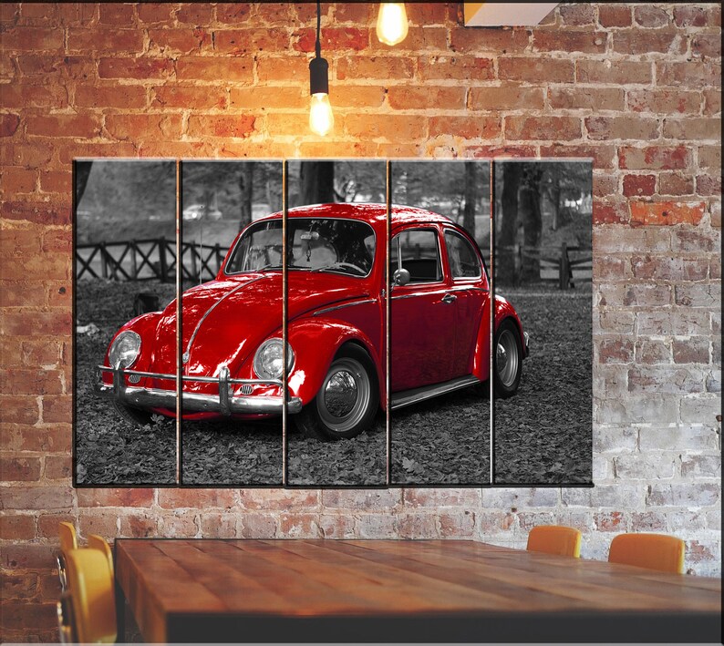 Vintage Volkswagen VW Beetle Bug Wall Art Decor Picture Etsy