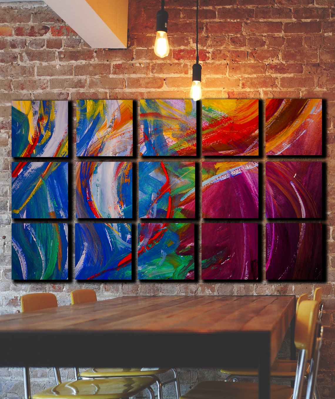 Big Set Abstraction Wall Art Decor Picture Painting Poster Etsy