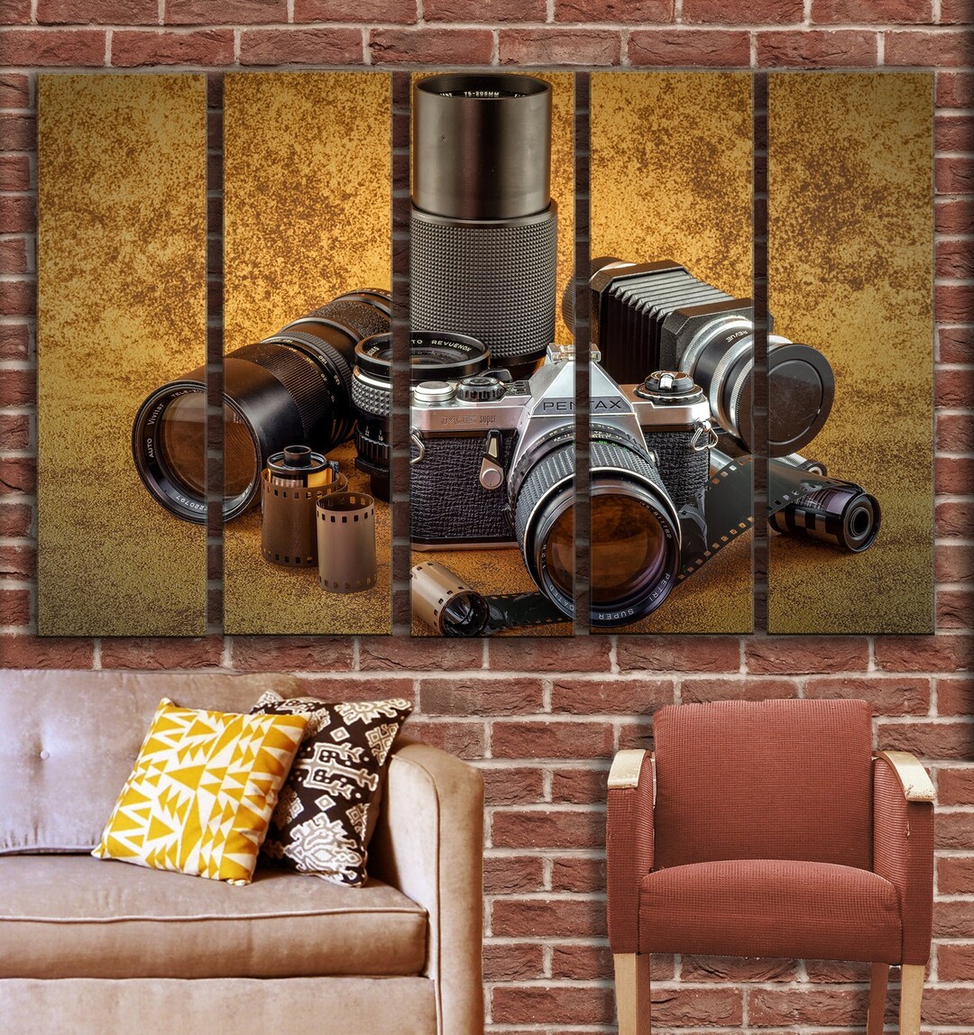 Vintage Camera Wall Art Decor Picture Painting Poster Print on Canvas