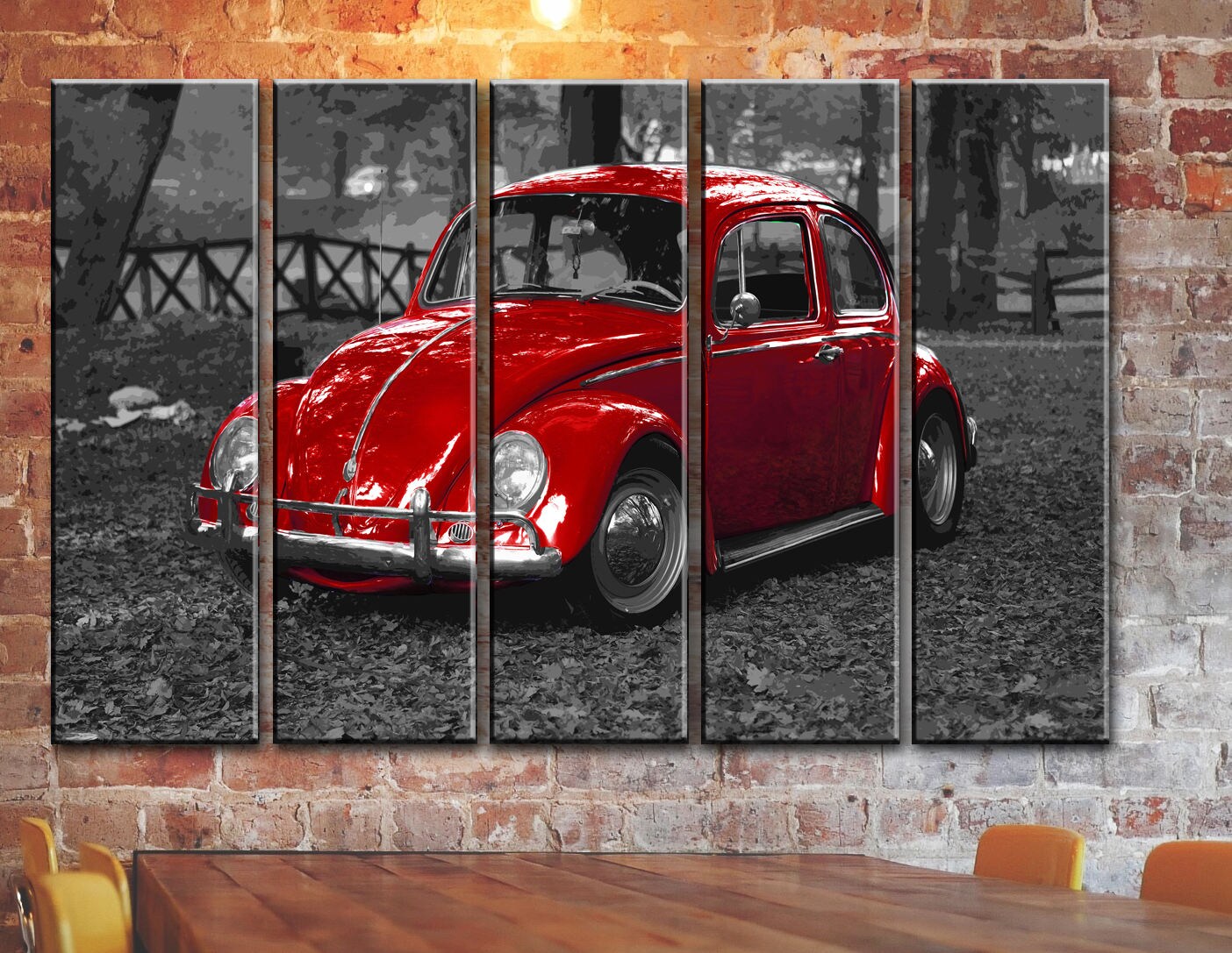 Vintage Volkswagen Vw Beetle Bug Wall Art Decor Picture Etsy