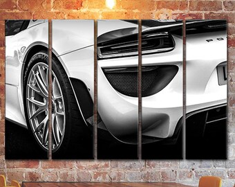 car 918 Wall Art Decor, car Canvas Picture Print Poster for Showroom Office, Sport Car Themed Painting
