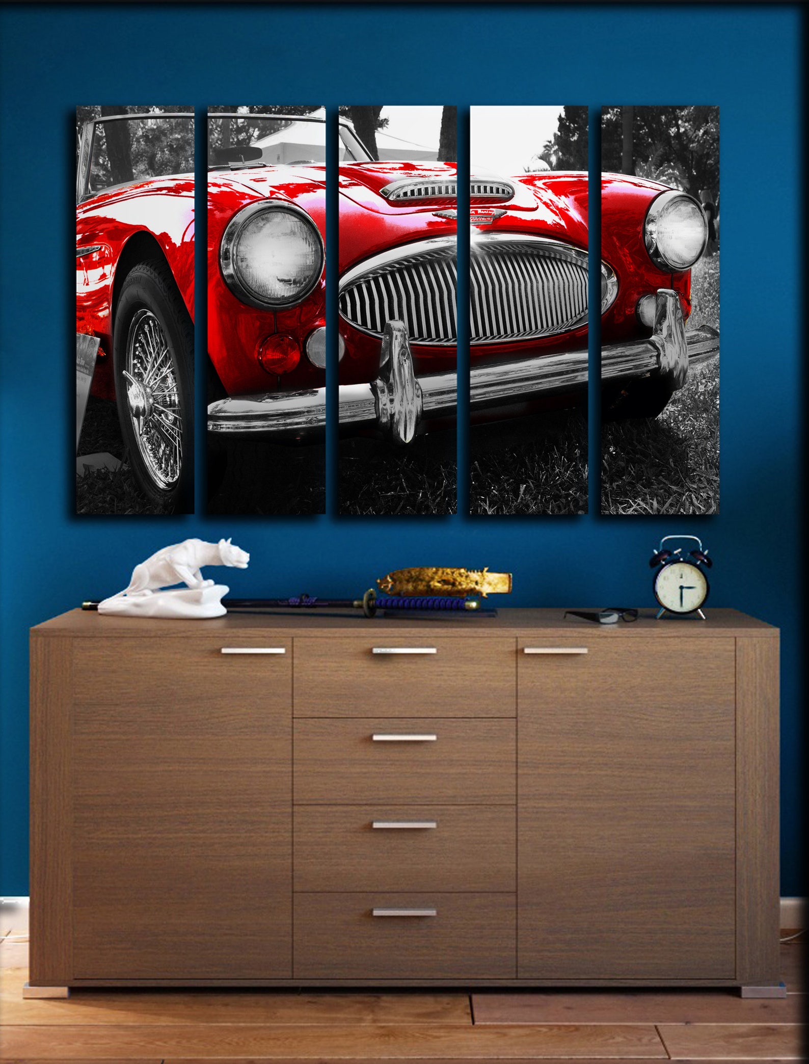 Austin Healey Wall Art Vintage Car Canvas Art Decor Picture Etsy
