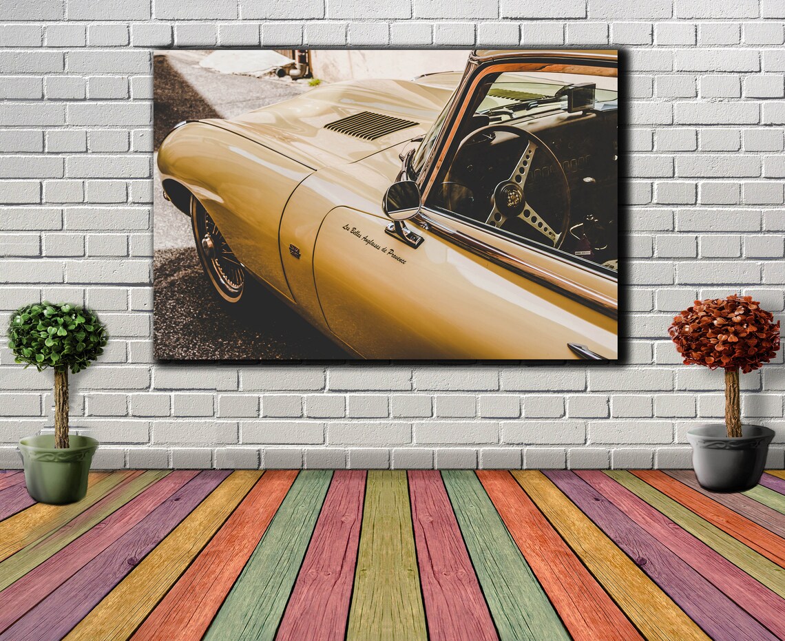 1 Piece Classic Jaguar E-type Car Wall Art Decor Car Canvas | Etsy