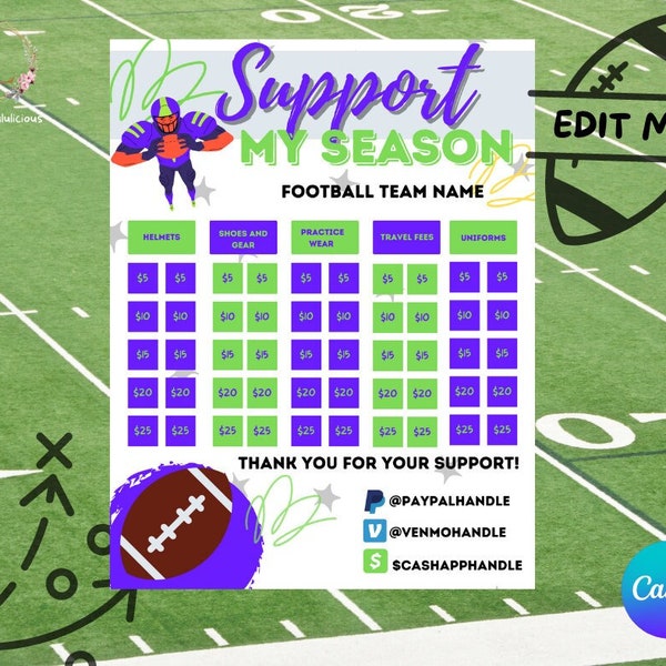 Football Fundraiser Etsy