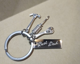 Personalised Keyring, Handy Man Gift, Tools Keychain, Fathers Day Gift, Engraved Keychain, Stainless Steel Customised Keyring, DIY Tool