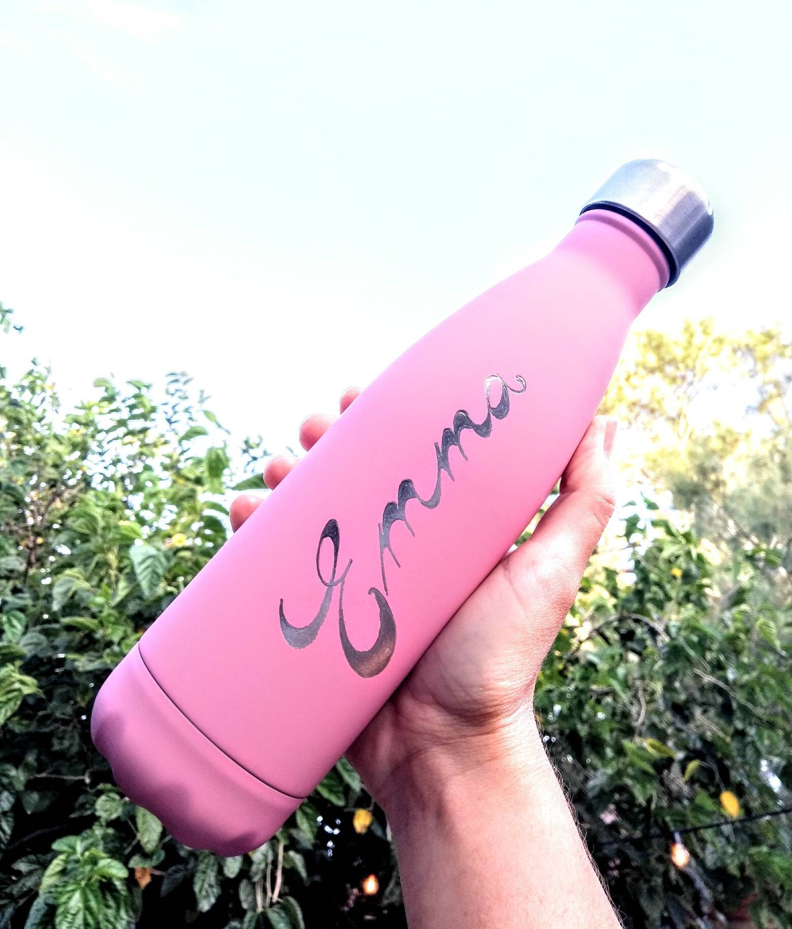 Personalised Drink Bottles Engraved by Hand Reusable Etsy