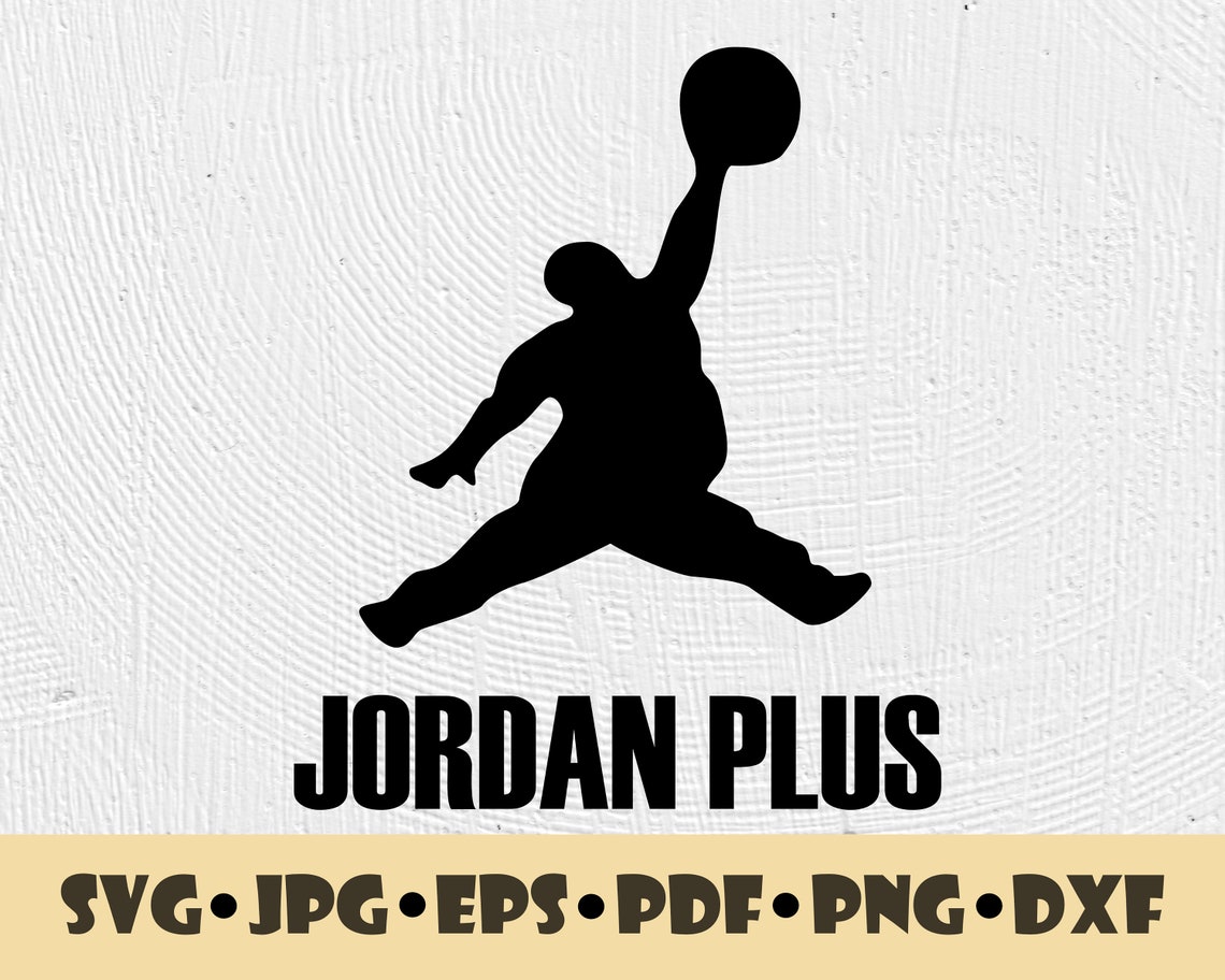Funny SVG Fat Jordan png Funny Man Silhouette Jordan Etsy