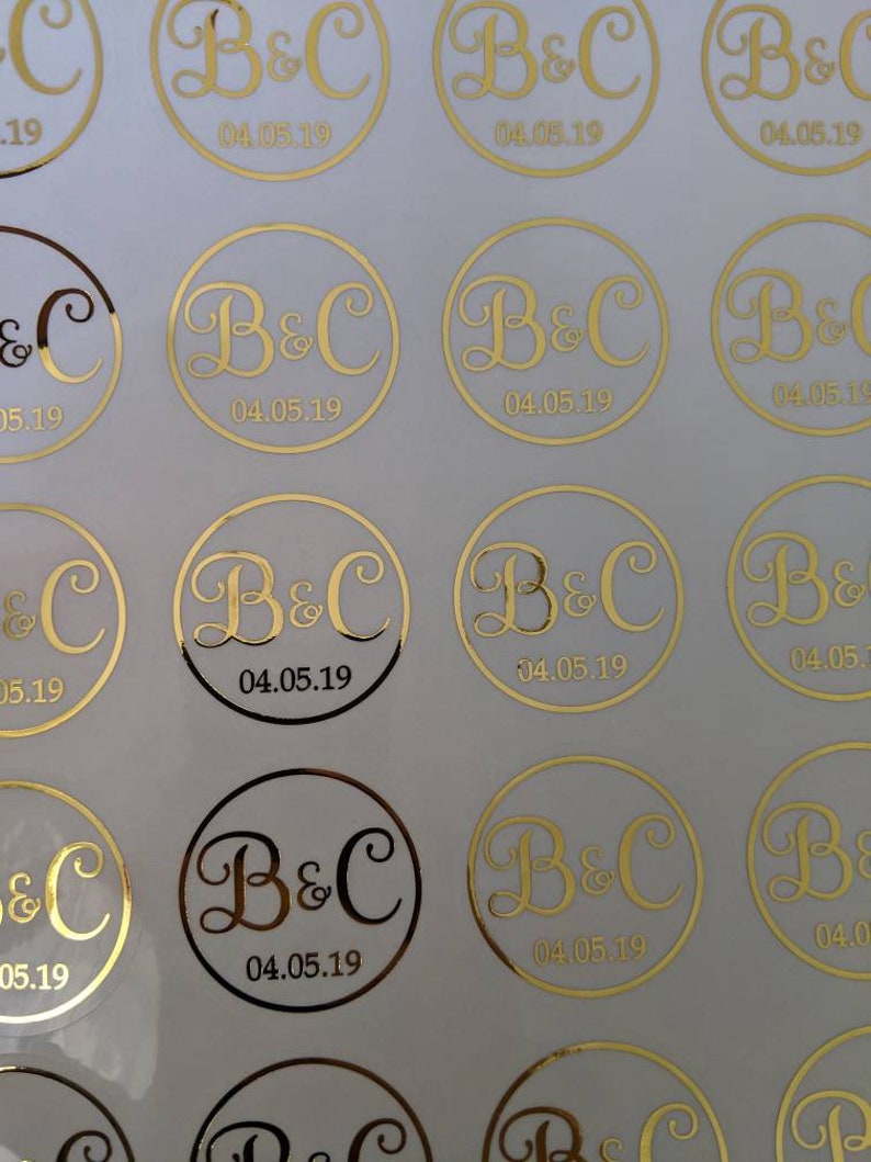 Rectangle Wedding Envelope Seal Stickers with Flourish Clear Etsy