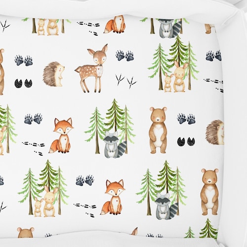 Woodland Baby Bedding Boy Fitted Crib Sheet Boy Woodland Etsy