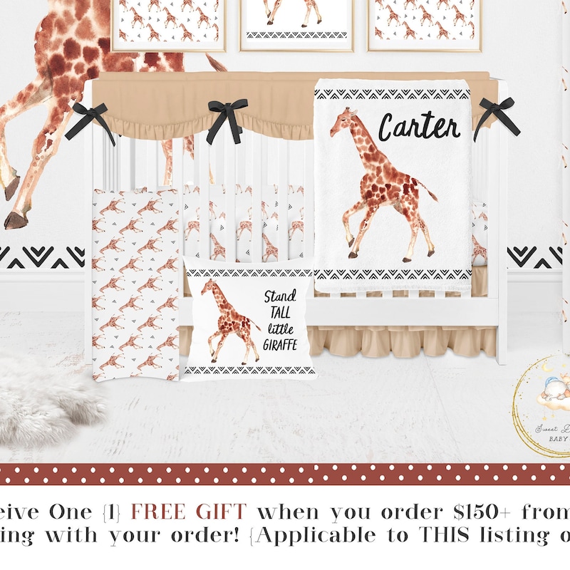 Giraffe Baby Bedding Etsy
