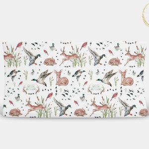 Duck Changing Pad Cover Boy, Deer Changing Pad, Duck Hunting Changing Table Boy, Woodland Nursery, Forest Animals Decor, Deer Nursery Antler