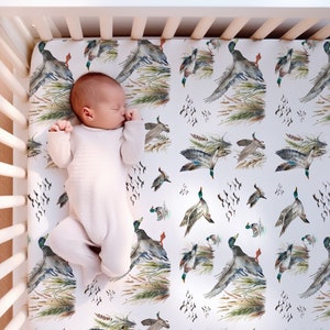 Mallard Duck Crib Sheet, Hunting Nursery, Duck Nursery, Hunting Crib ...