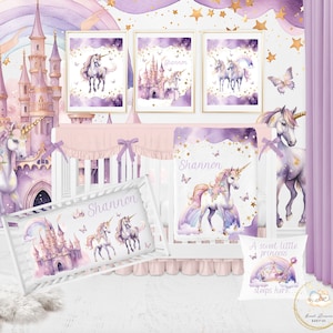 Unicorn crib bedding etsy clearance