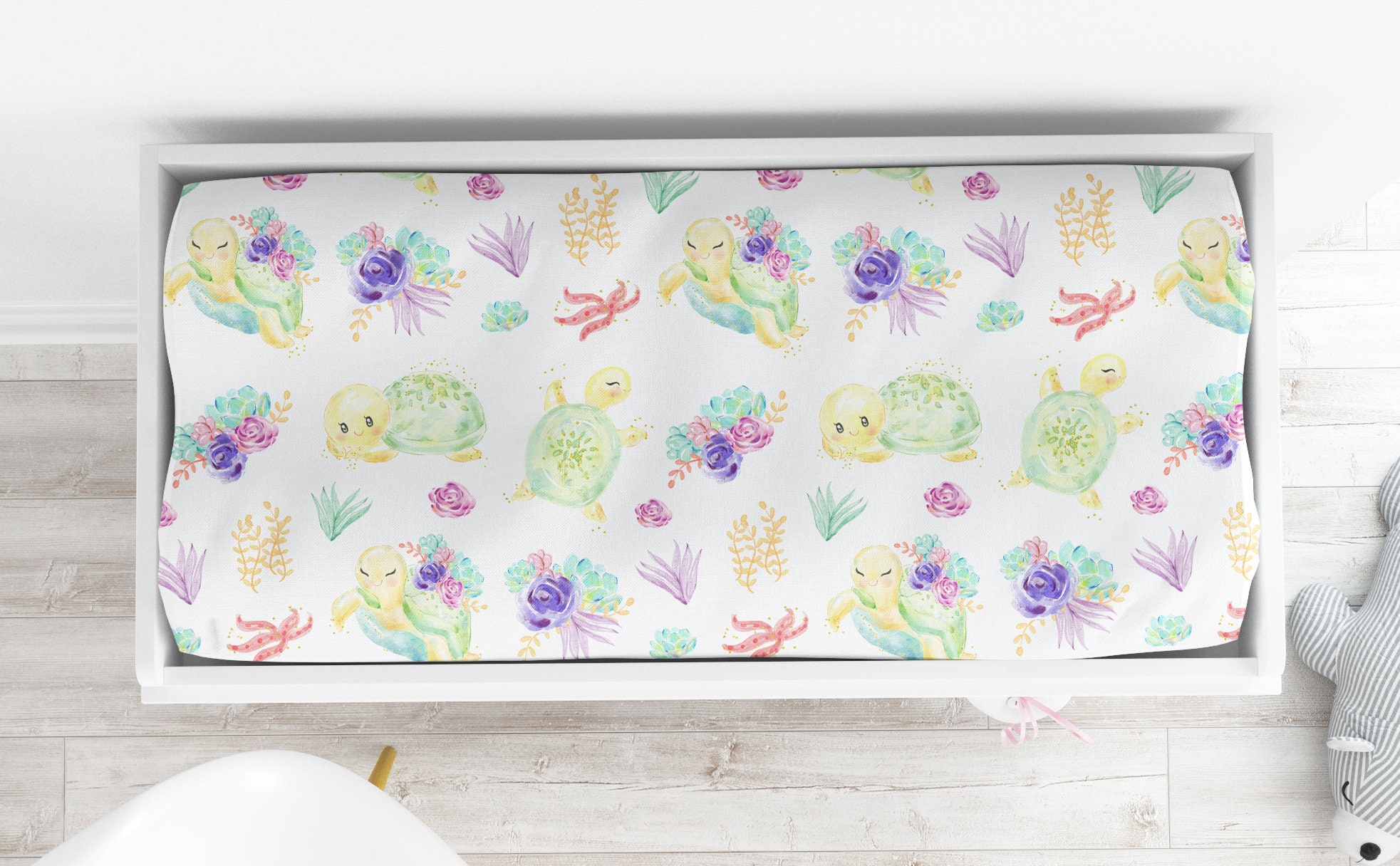 Sea Turtle Crib Bedding Set Turtle Baby Shower Gift Girl Sea Etsy