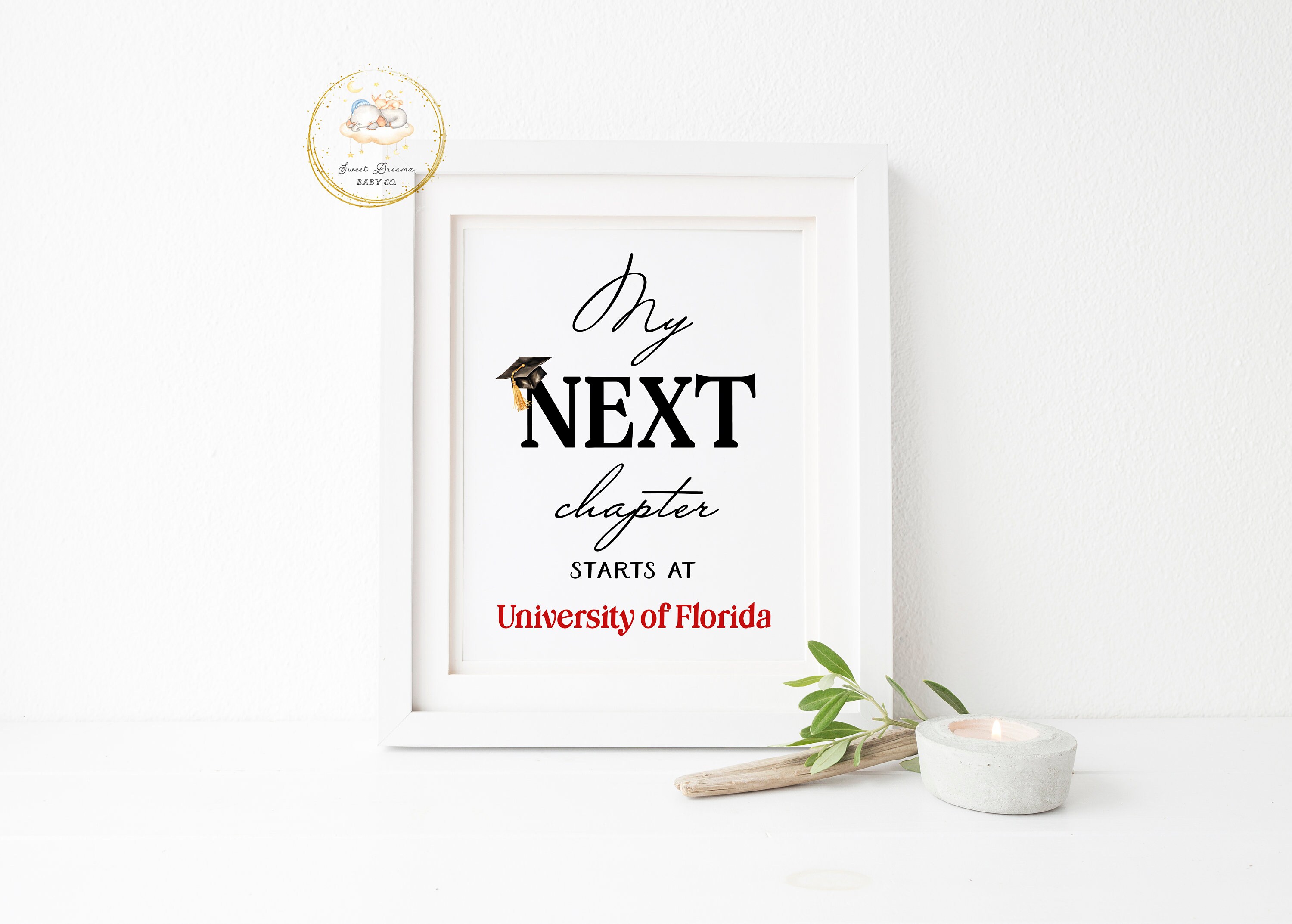 Graduation Printable Sign, My Next Chapter Starts At, Graduation Party ...