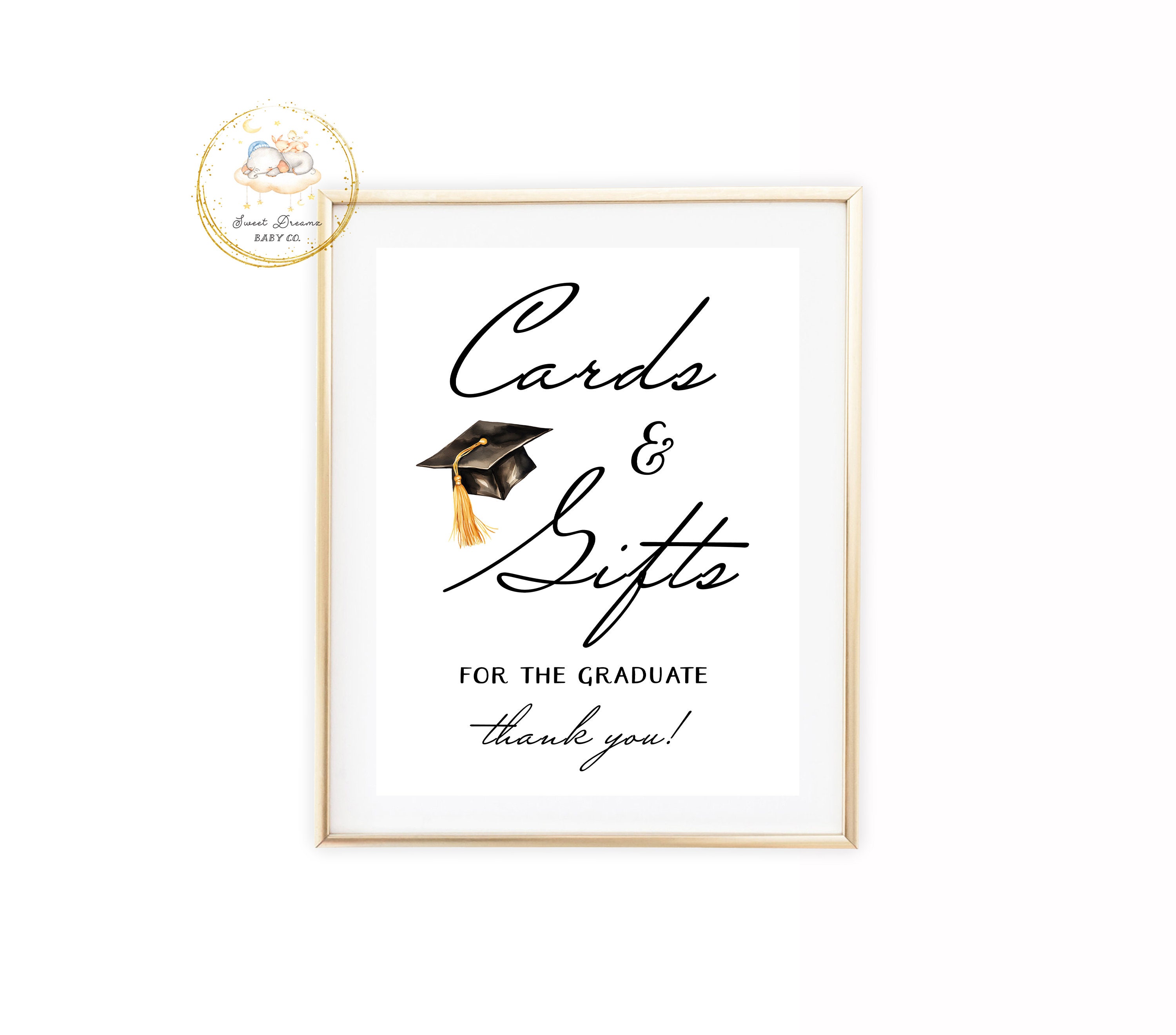 Graduate Printable Sign Graduation Cards and Gifts Sign, Graduation Printable Sign, Graduation ...