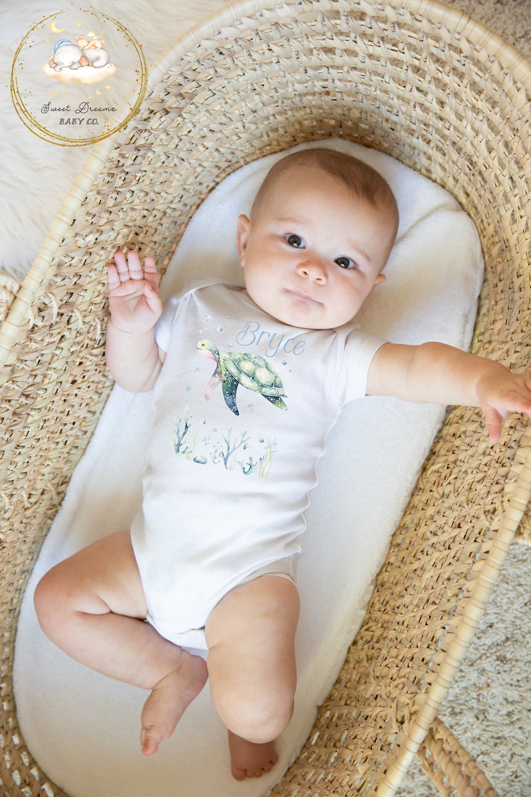 Babyhug Single Jersey Knit Sleeveless Onesie With Sea Animals Print & Headband - White main image 1