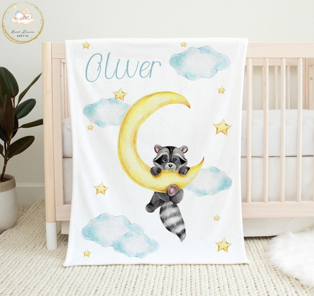 Birthday Raccoon Pattern Print Hooded Blanket