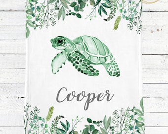 Turtle Baby Blanket Boy, Turtle Baby Bedding Boy, Personalized Baby Blanket Boy, Turtle Nursery Decor Boy, Turtle Baby Gifts Newborn Swaddle