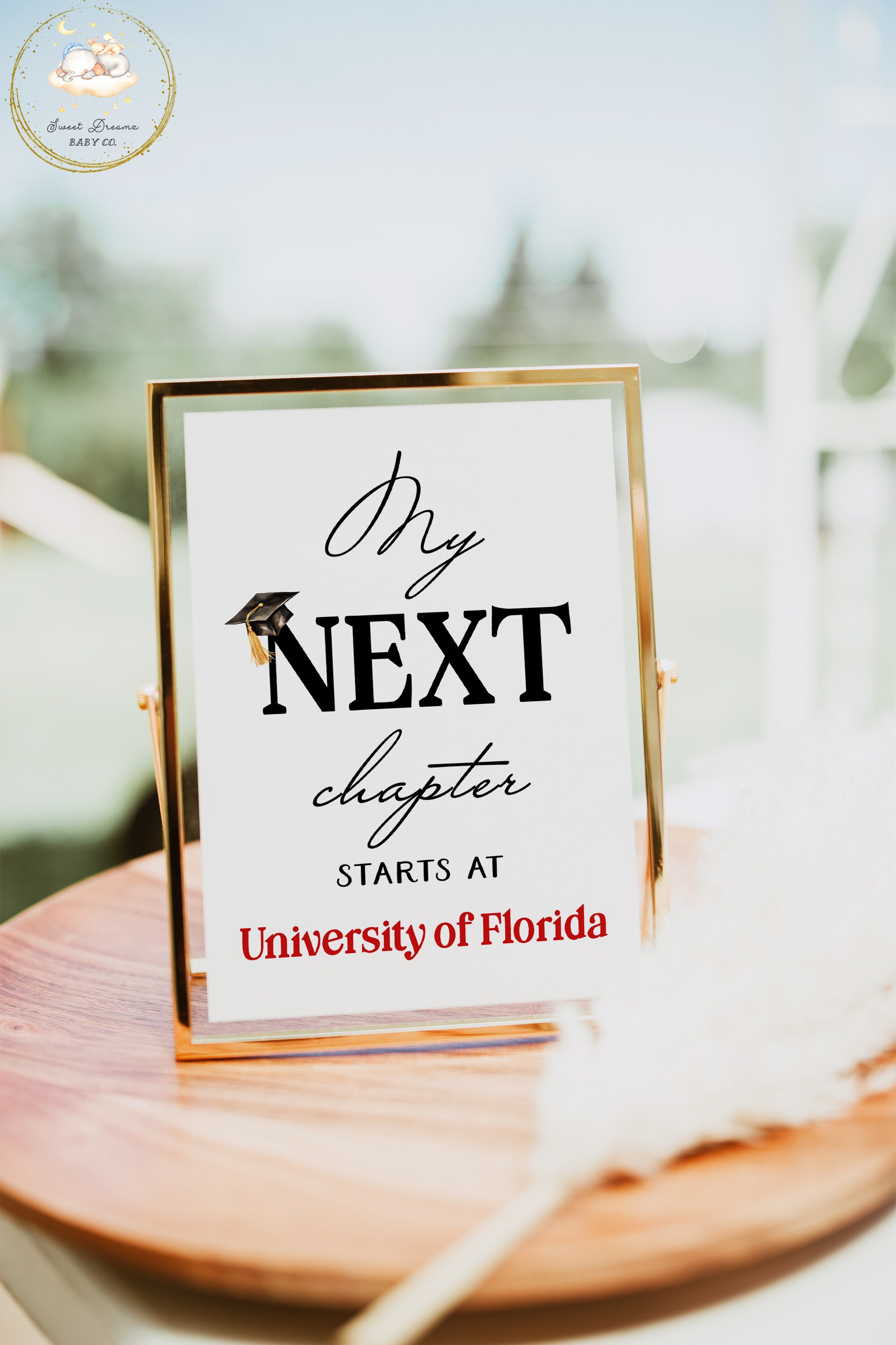Graduation Printable Sign, My Next Chapter Starts At, Graduation Party ...
