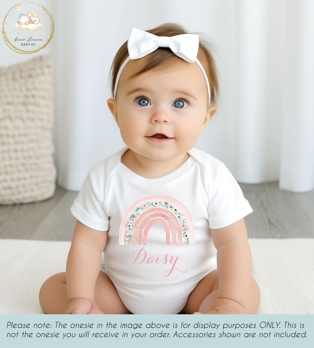 Rainbow Onesie®, Pink Baby Onesie, Rainbow Baby Bodysuit, Personalized