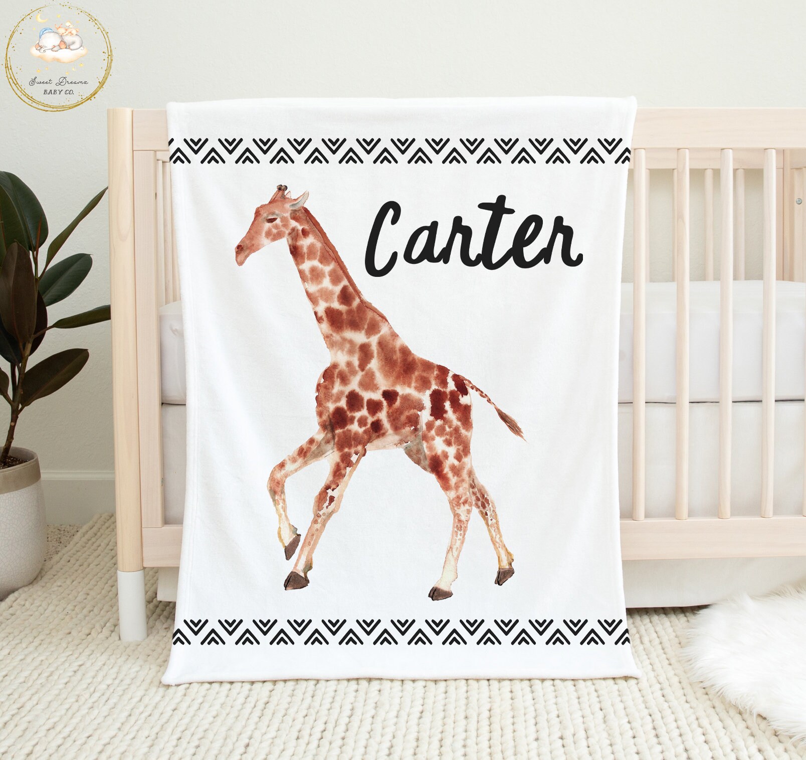 Giraffe baby bedding sale