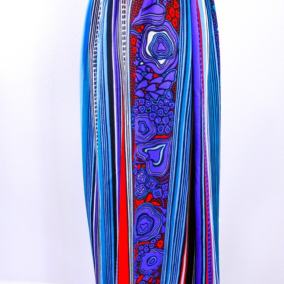 1960's Groovy Print Maxi Dress / Vintage 60's Hip… - image 7