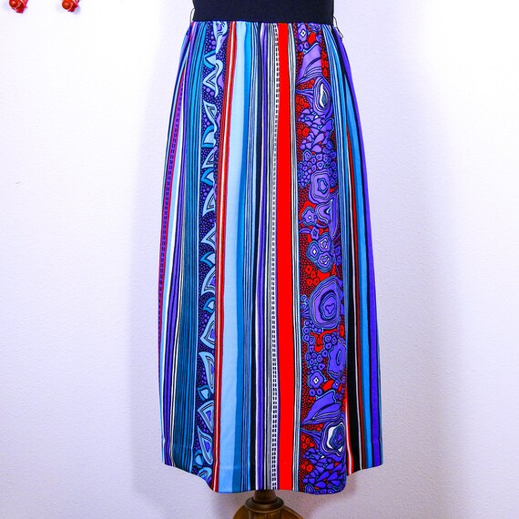 1960's Groovy Print Maxi Dress / Vintage 60's Hip… - image 4