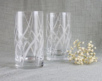 Vintage Crystal Collins Drinking Glasses