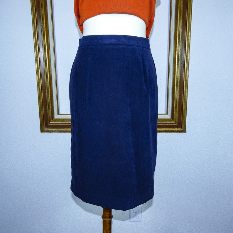 Vintage Purple Pencil Skirt / 1980's Women's Dress Skirt image 6