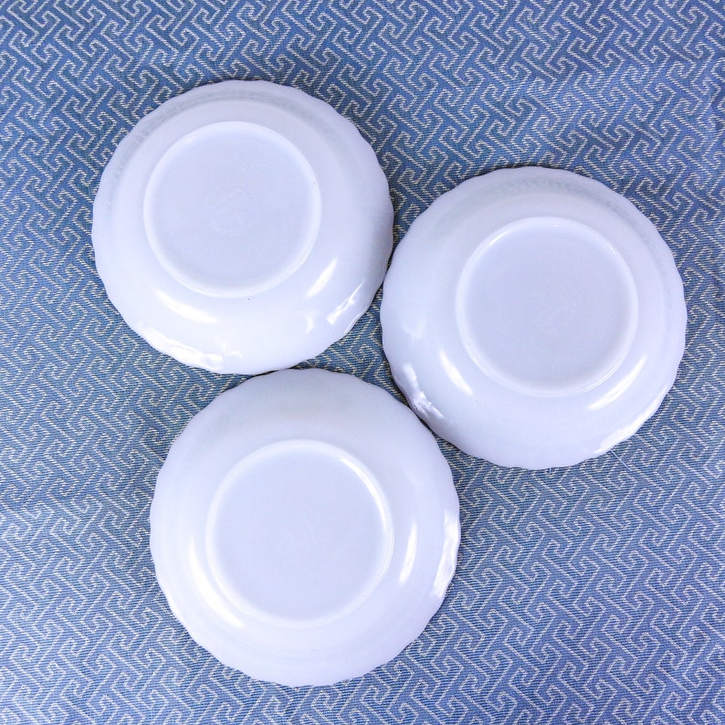 Milk Glass Dish Set / Mid Century Fire King Milk Glass image 9