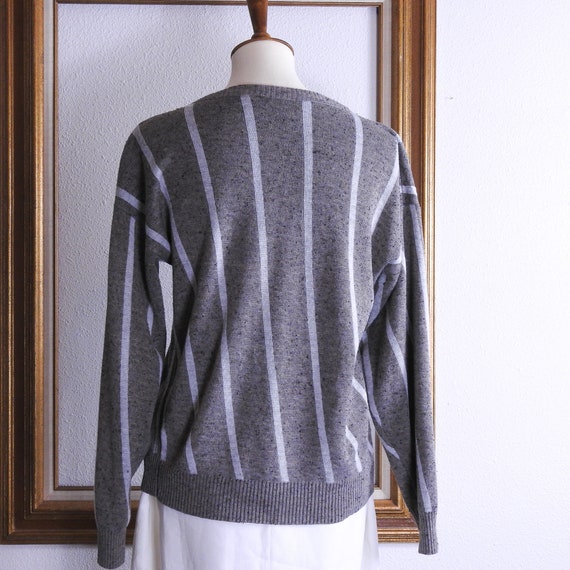 Vintage Knit Sweater Geometric Pattern - image 7